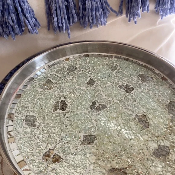 🪞 dreamy round mosaic platter 13.5” - Picture 9 of 10